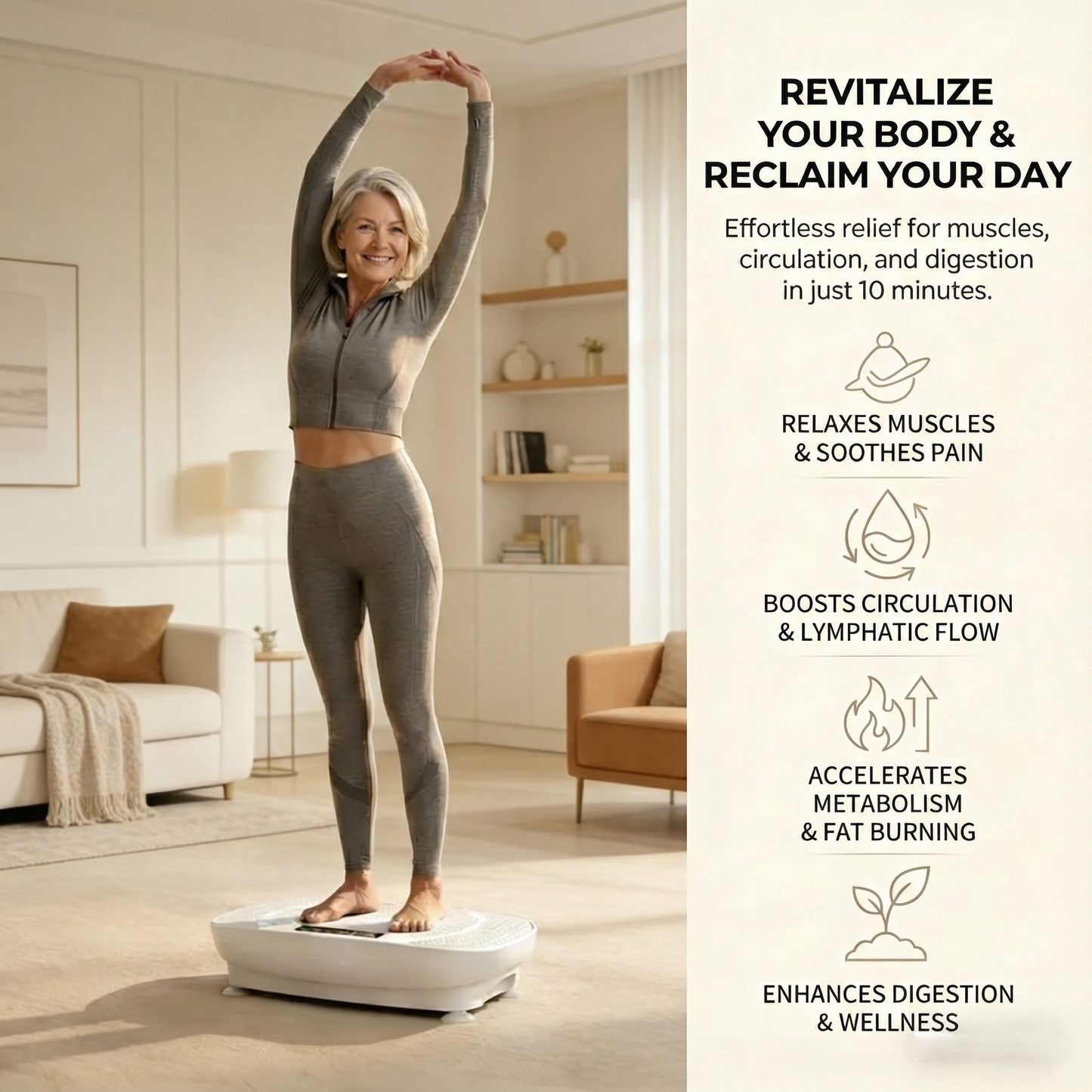 Aerofitx™  At-Home Vibration Therapy Plate for Body Relief & Energy Boost