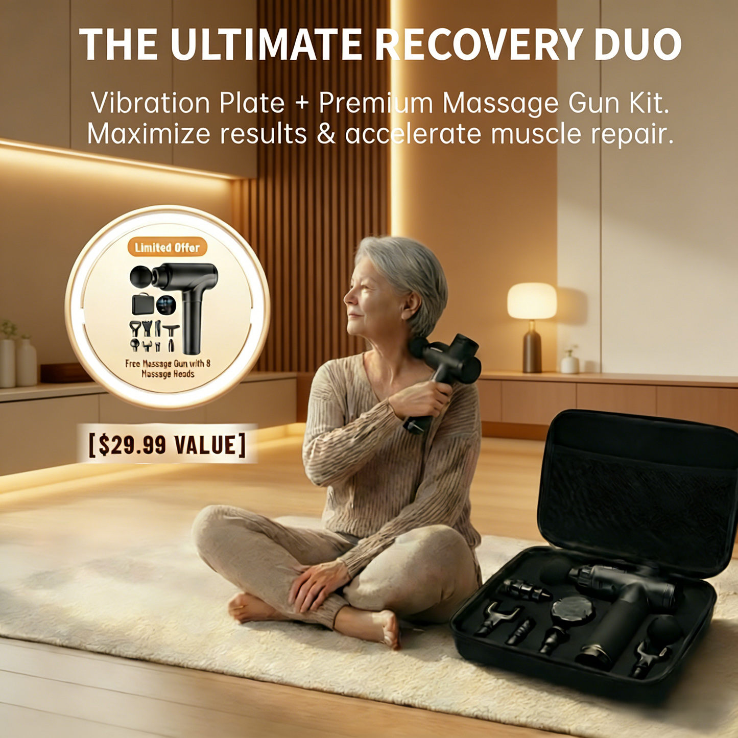 Aerofitx™  At-Home Vibration Therapy Plate for Body Relief & Energy Boost